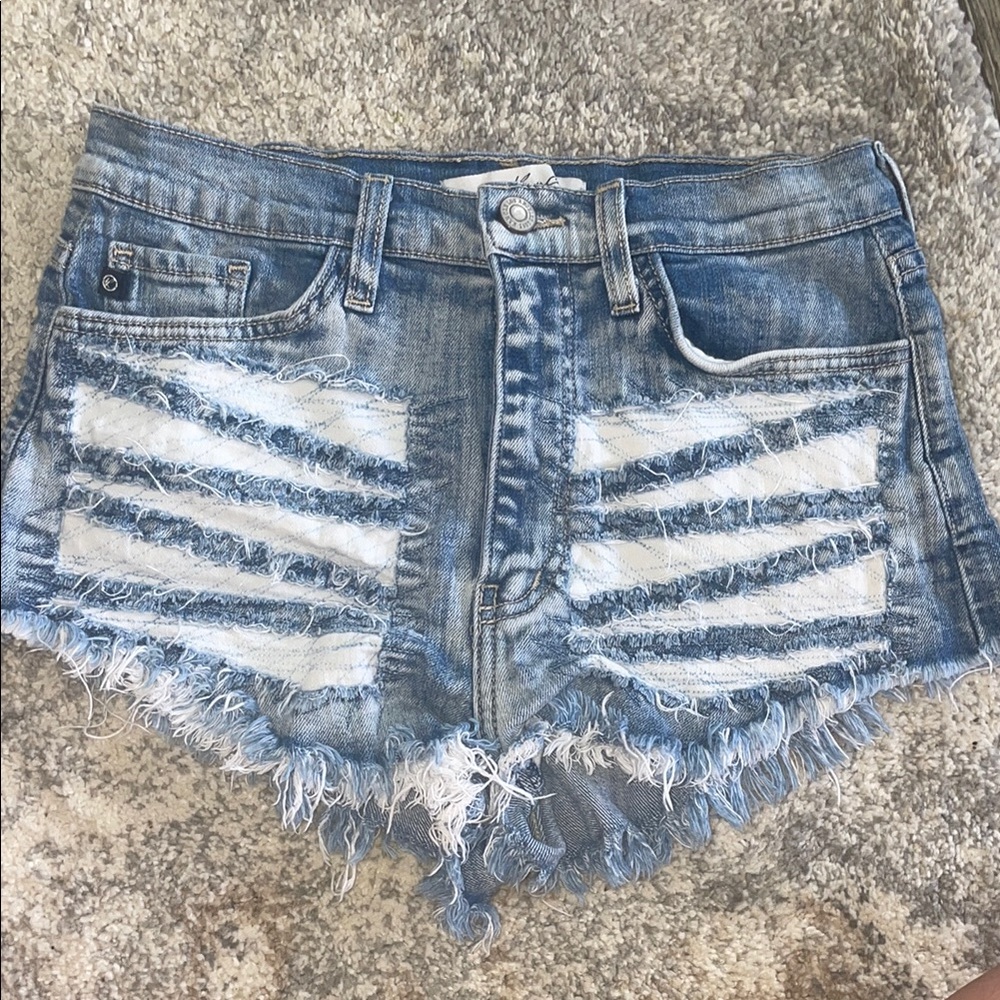Kancan Distressed Denim Shorts